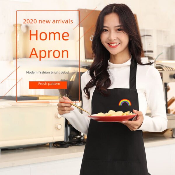 Korean-style apron for home use, waterproof and oil-proof, cactus fruit waist, men's and women's kitchen cooking cover - Image 2