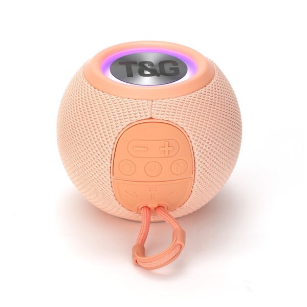 TG337 Mini Wireless Bluetooth speaker, outdoor portable small round ball fabric card subwoofer - Image 2