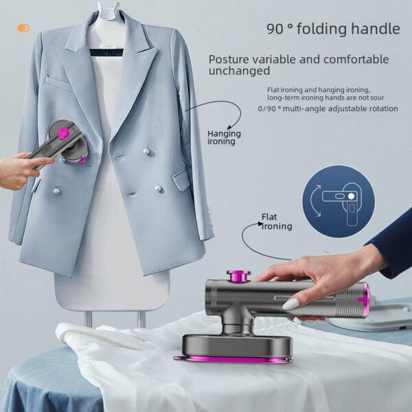 Electric iron - steam garment steamer, portable handheld ironing machine for home use, mini - sized, rotatable and foldable iron. - Image 3