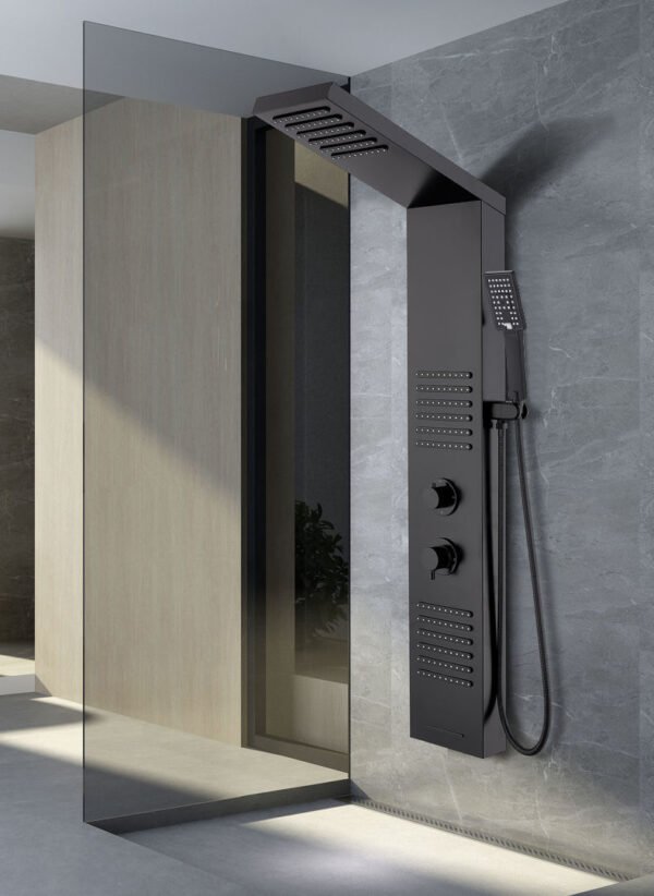 304 stainless steel shower head set bathroom bathing screen back spray massage full set - Image 4