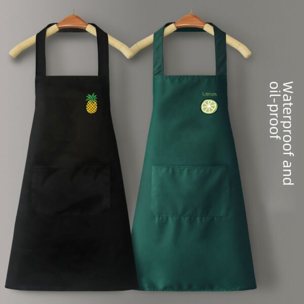Korean-style apron for home use, waterproof and oil-proof, cactus fruit waist, men's and women's kitchen cooking cover - Image 3
