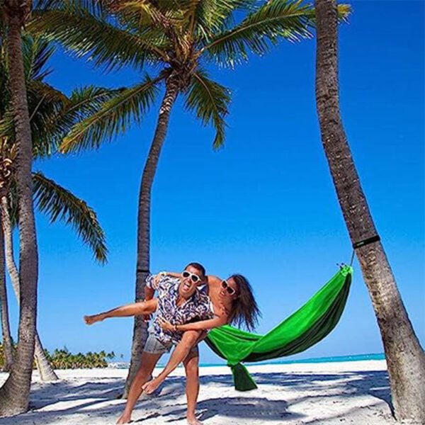 Beach hammock, outdoor swing, children's picnic and camping portable anti - rollover double hammock. - Image 4