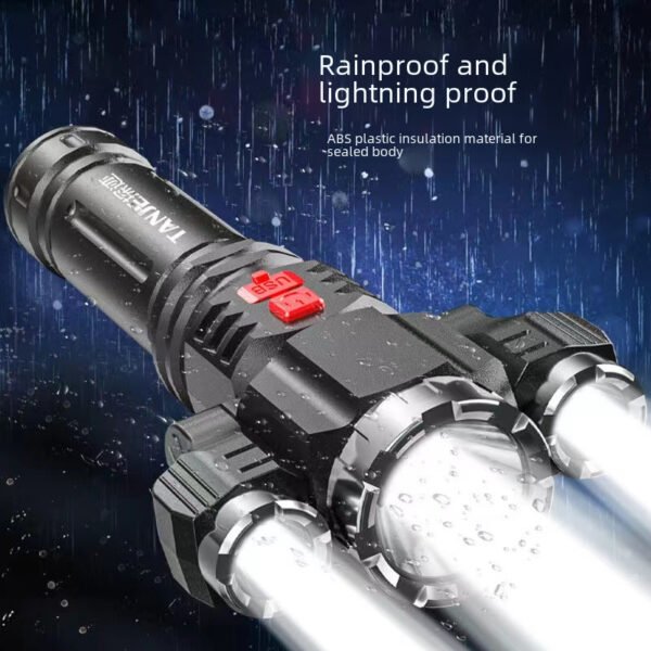 Multifunctional flashlight, outdoor home portable cycling flashlight, USB charging emergency mini strong light flashlight - Image 4