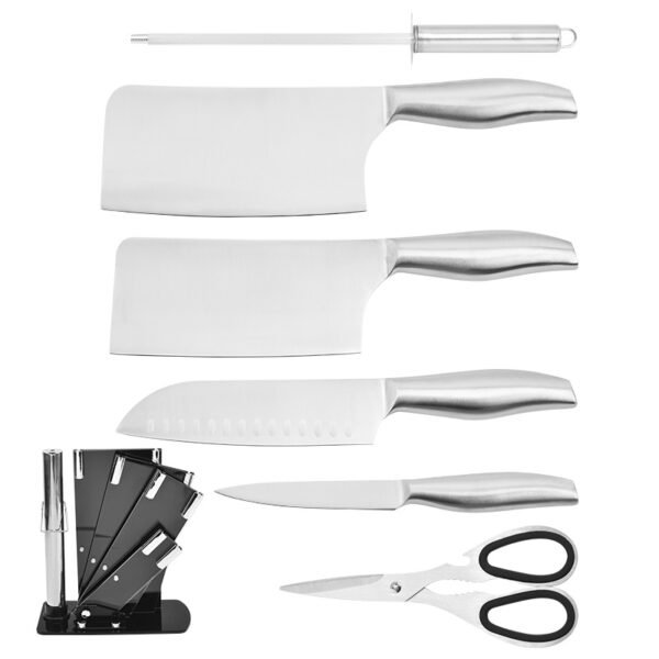 Stainless Steel 7-piece Kitchen Knife Set Household Chef Vegetable Cutting Fruit Knife Combination Hollow Handle Gift Knife Set - Image 5