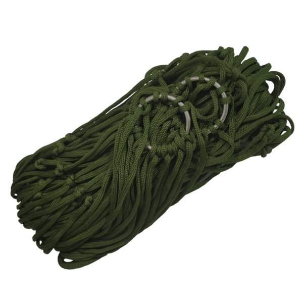 Hammock, outdoor swing mesh thick nylon rope, children adult picnic camping courtyard, anti-rollover hanging chair, net bed - Image 3