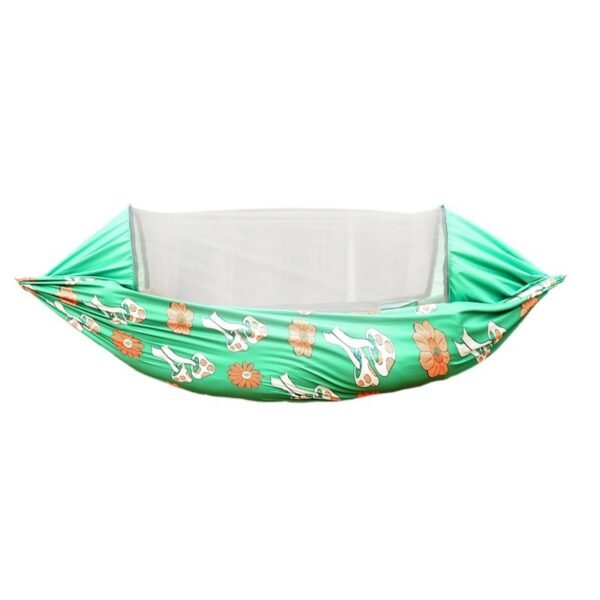 Outdoor mosquito net hammock, camping single double anti-rollover swing hammock, picnic dormitory automatic quick-opening hanging chair