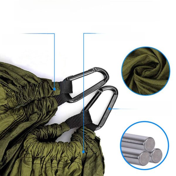 Beach hammock, outdoor swing, children's picnic and camping portable anti - rollover double hammock. - Image 2