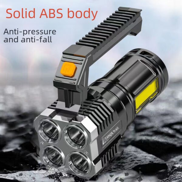 High-intensity rechargeable flashlight, outdoor ultra-bright long-range handheld light, searchlight, long battery life, household large capacity - Image 5
