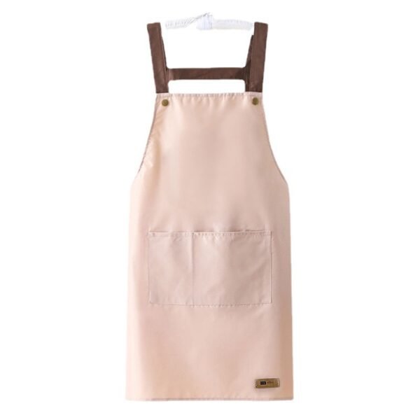 Apron print household waterproof and oil-resistant kitchen work shoulder strap Rainbow storage apron for men, women and adults - Image 5