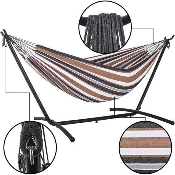 Custom-made double canvas hammock, outdoor camping equipment, rocking bed, college dormitory hanging chair, anti-rollover hammock.