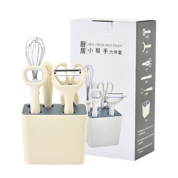 Kitchen helper six-piece set: melon peeler, fruit knife, bottle opener, Kitchen scissors, kitchen small tool set - Image 4