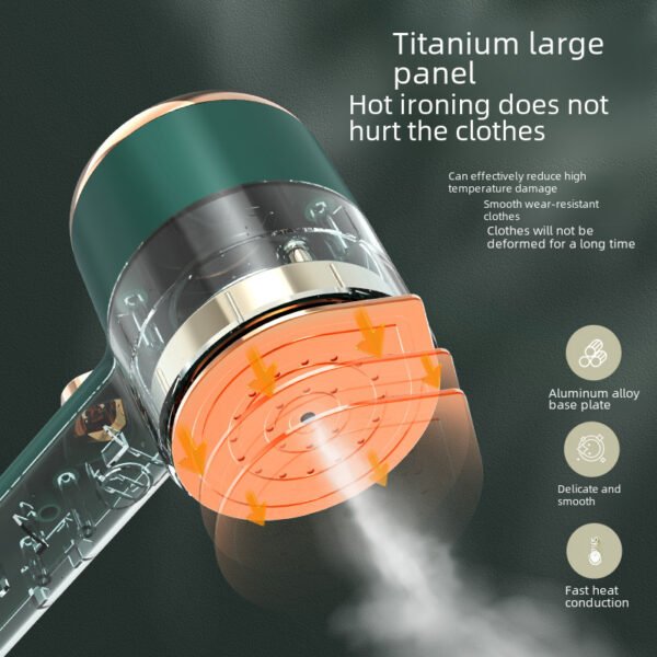 Handheld garment steamer that is dual - purpose for wet and dry use and comes with a built - in water tank - Image 4