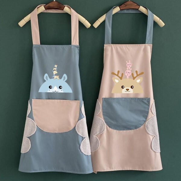 Hand-drying apron for women, kitchen household, waterproof and oil-proof, 2025 new style of catering special internet-famous work clothes, no-wash waist belt - Image 2