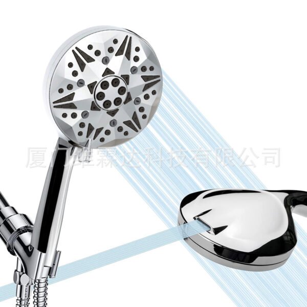 Multifunctional shower for bathroom, household pressurized shower head with a spray gun on the back, filtered handheld shower head - Image 5