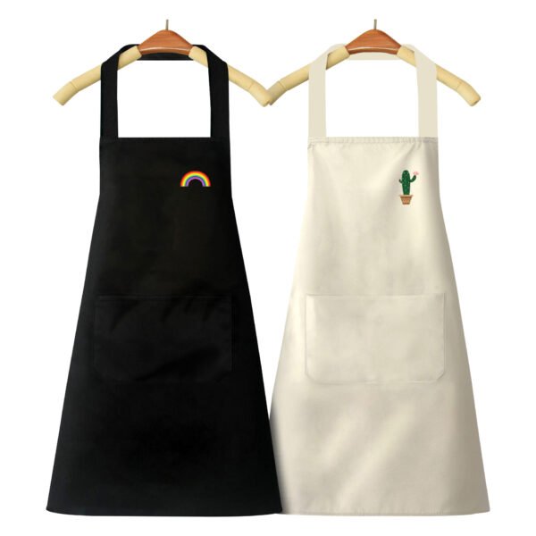 Korean-style apron for home use, waterproof and oil-proof, cactus fruit waist, men's and women's kitchen cooking cover - Image 5