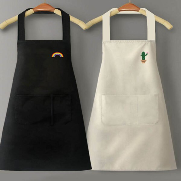 Korean-style apron for home use, waterproof and oil-proof, cactus fruit waist, men's and women's kitchen cooking cover