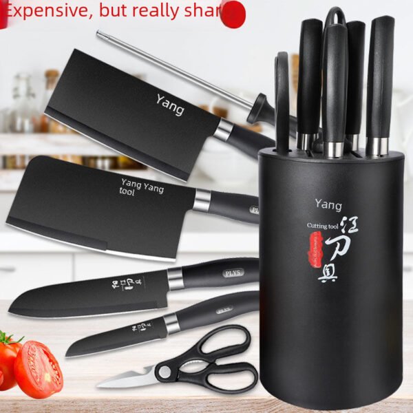 Anti-rust full set of kitchen knife sets, including kitchen chopping knives, bone chopping knives, fruit knives. Home kitchen knives and two sets of cutting boards. - Image 5