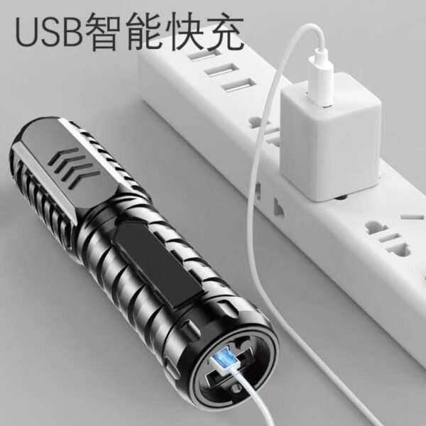 LED long - range high - intensity outdoor flashlight, USB - rechargeable, portable, suitable for both household and outdoor lighting, super - bright flashlight. - Image 3