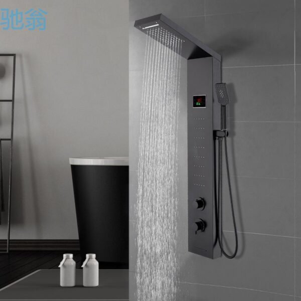 304 stainless steel shower head set bathroom bathing screen back spray massage full set