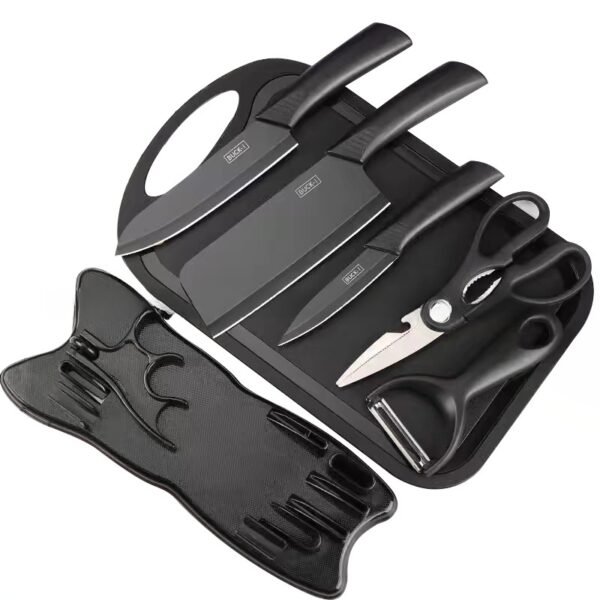 knife set, stainless steel   knife seven-piece set and cutting board combination set - Image 2
