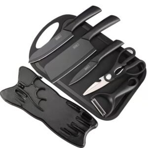 knife set, stainless steel   knife seven-piece set and cutting board combination set