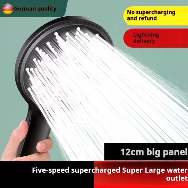 Large panel five - speed super - strong shower head, handheld pressurized shower head hose set for home bathroom - Image 5