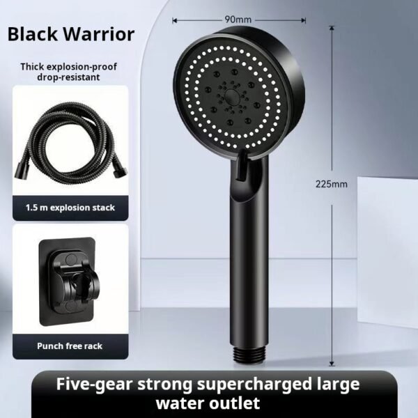 Five-speed supercharged shower head with large water volume - Image 5