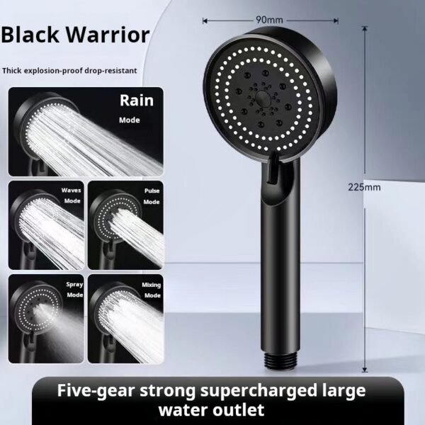 Five-speed supercharged shower head with large water volume - Image 6