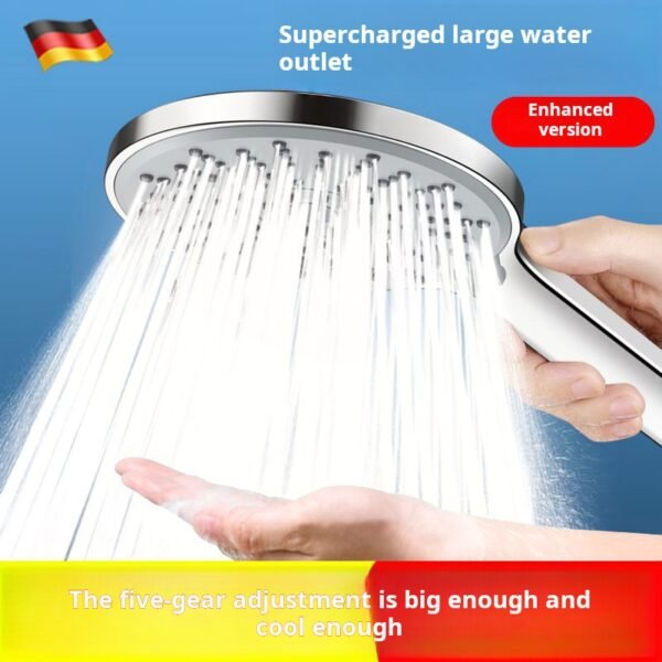 Large panel five - speed super - strong shower head, handheld pressurized shower head hose set for home bathroom - Image 3