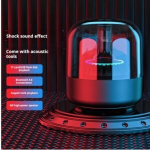 Bluetooth speaker colorful lights can be connected to the computer card outdoor subwoofer portable mini desktop Bluetooth speaker