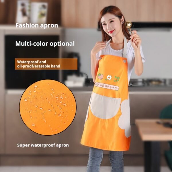 Waterproof apron, kitchen anti-fouling and oil-proof hand wipe thickened work clothes, men's and women's waist skirt - Image 2