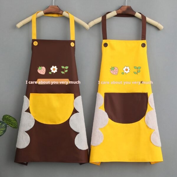 Waterproof apron, kitchen anti-fouling and oil-proof hand wipe thickened work clothes, men's and women's waist skirt - Image 4