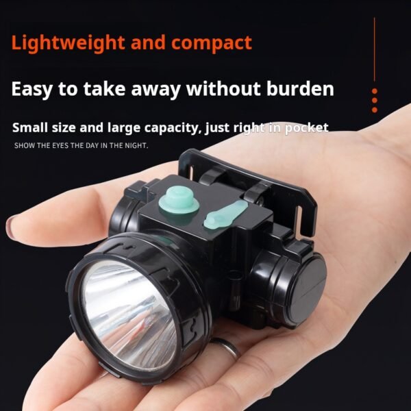 strong rechargeable head-mounted flashlight