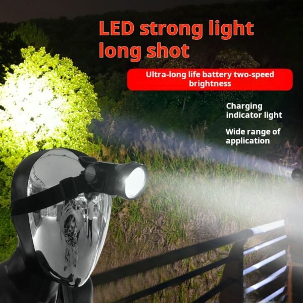 strong rechargeable head-mounted flashlight - Image 2