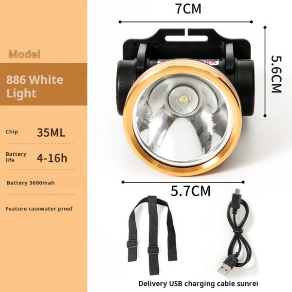 strong rechargeable head-mounted flashlight - Image 6