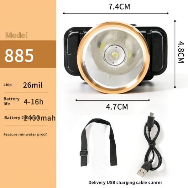 strong rechargeable head-mounted flashlight - Image 7