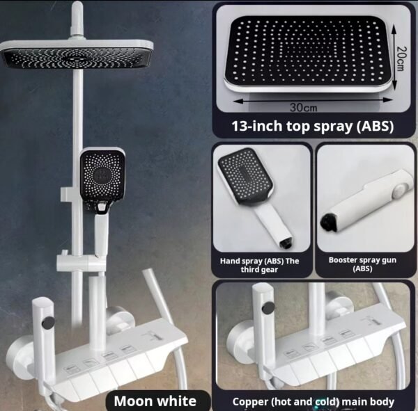 Bathroom shower shower set household shower screen bathroom pressurized waterfall shower bathroom bathing tool - Image 3