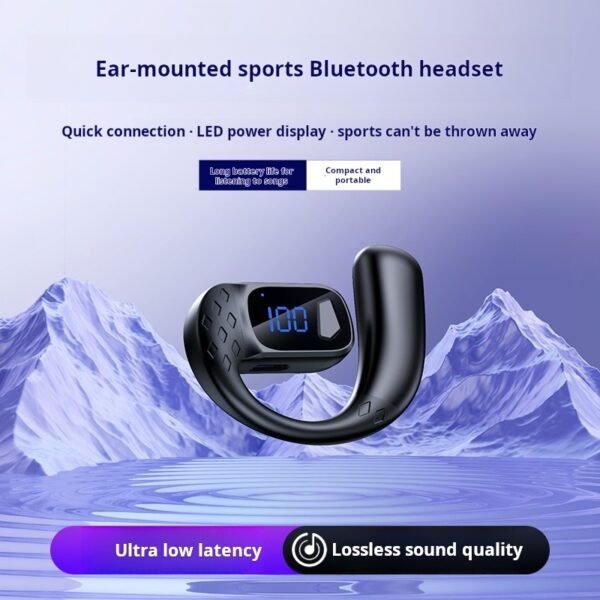 T30pro Bluetooth headphones are single-ear headphones with in-ear rotation adjustment, digital display, high battery life and no in-ear function