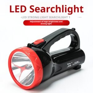 LED searchlight handheld flashlight, high-intensity rechargeable, outdoor lighting, ultra-bright, household small-sized, waterproof, fire-fighting.