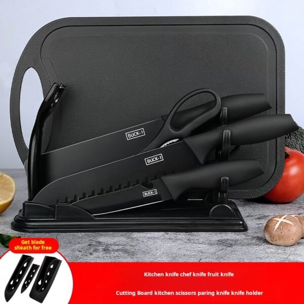 Anti-rust full set of kitchen knife sets, including kitchen chopping knives, bone chopping knives, fruit knives. Home kitchen knives and two sets of cutting boards. - Image 2