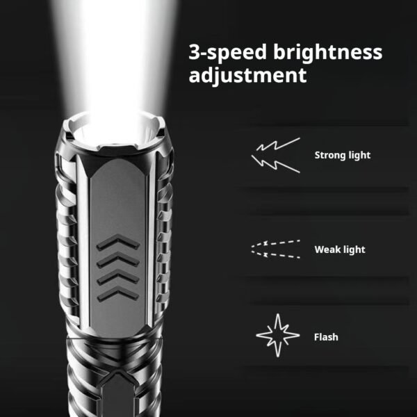 LED long - range high - intensity outdoor flashlight, USB - rechargeable, portable, suitable for both household and outdoor lighting, super - bright flashlight. - Image 2