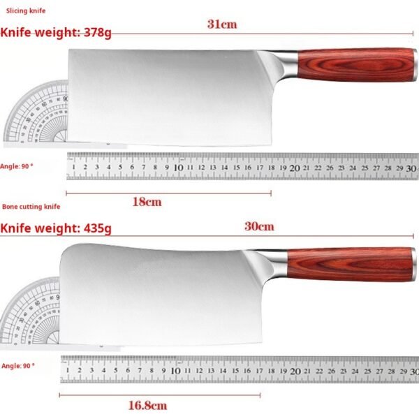 German stainless steel kitchen knife set, including slicing knife, bone chopping knife, 7-piece household kitchen knife set, gift knife set - Image 6