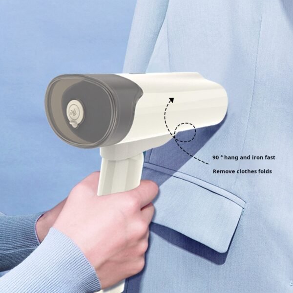 Mini - sized household handheld garment steamer, a 2 - in - 1 steam iron for clothes that can be used for both dry and wet ironing, with a foldable handle. - Image 3
