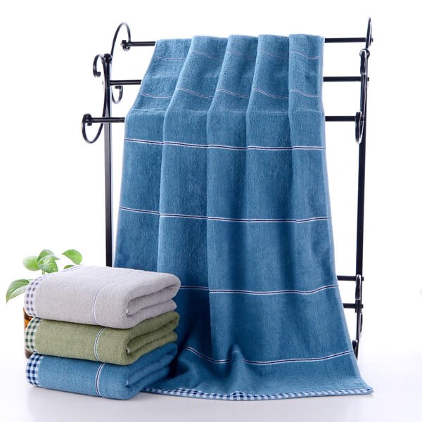 Qianniao men's bath towel made of pure cotton, adult 32 strand thick shower towel, all cotton gift, embroidered logo