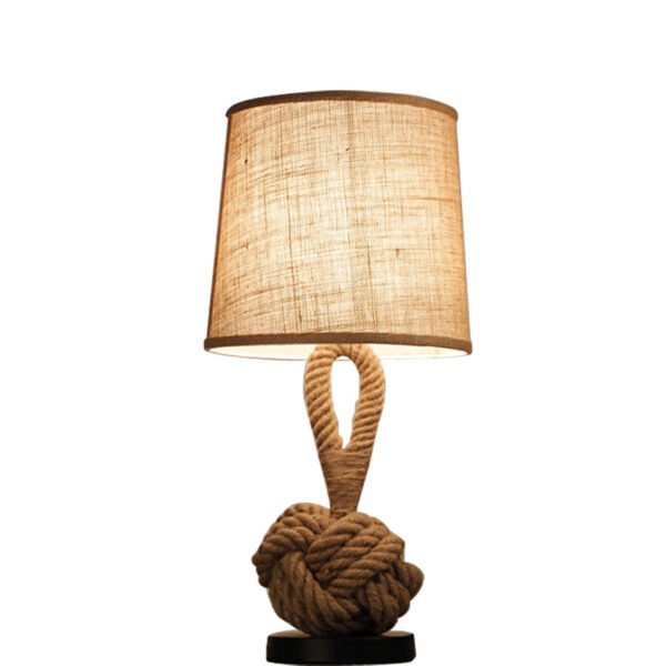 desk lamp, Italian desk lamp, bedroom bedside lamp, bar table lamp, American decorative desk lamp, hemp rope retro art desk lamp - Image 5