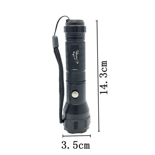 Rechargeable high-intensity aluminum alloy flashlight, led outdoor lighting flashlight, household emergency flashlight, lithium battery - Image 3