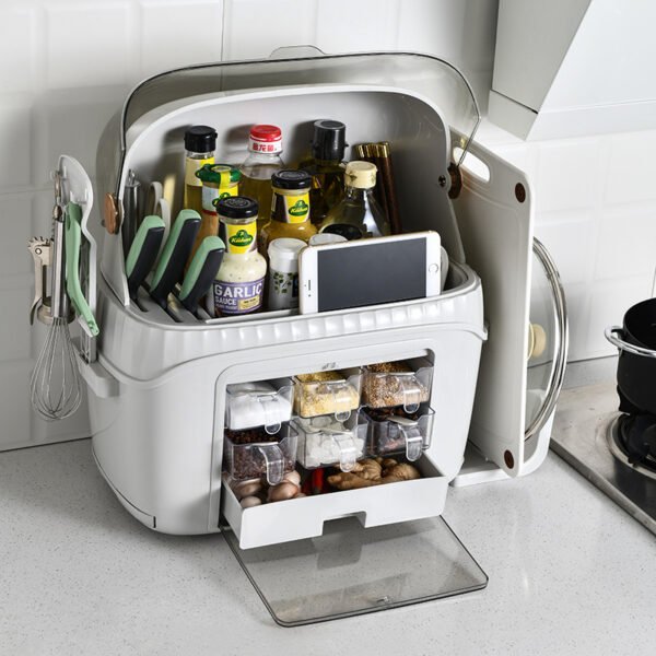 Household kitchen storage rack, seasoning knife holder, tableware set, seasoning box, countertop storage rack, kitchen supplies