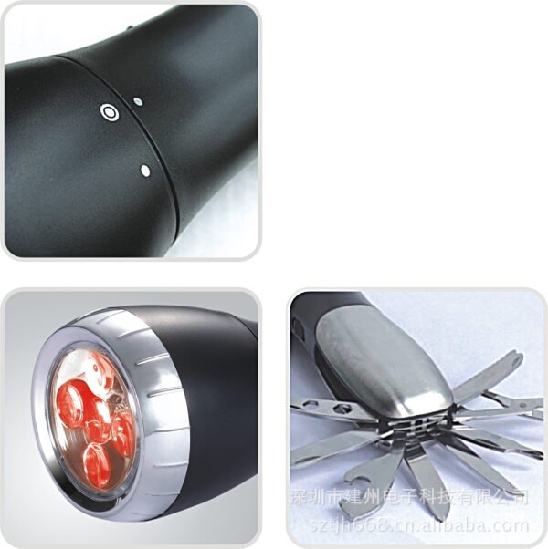 All-in-one portable outdoor lighting flashlight emergency combination tool Swiss Army knife bottle opener - Image 5
