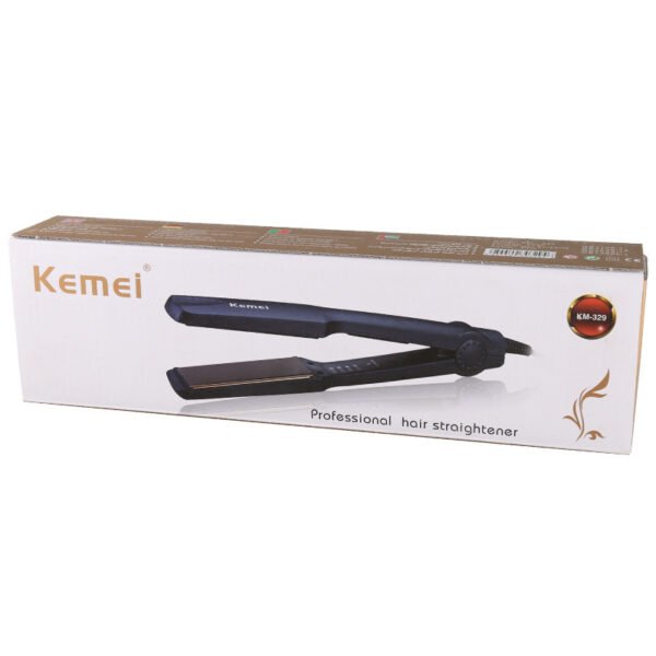 Kemei KM-329 straightener clamp ceramic quick heating constant temperature does not harm hair, female straightening hair plate clip electric clamp - Image 3