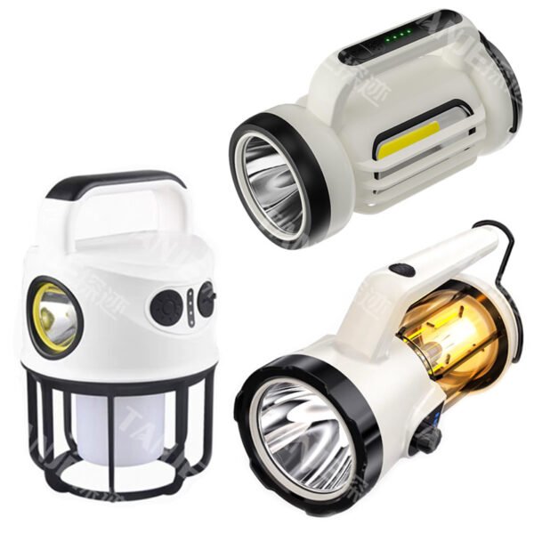 Flashlight, strong light, rechargeable outdoor, ultra-bright long-range, high-power portable searchlight, camping tent, emergency light - Image 4